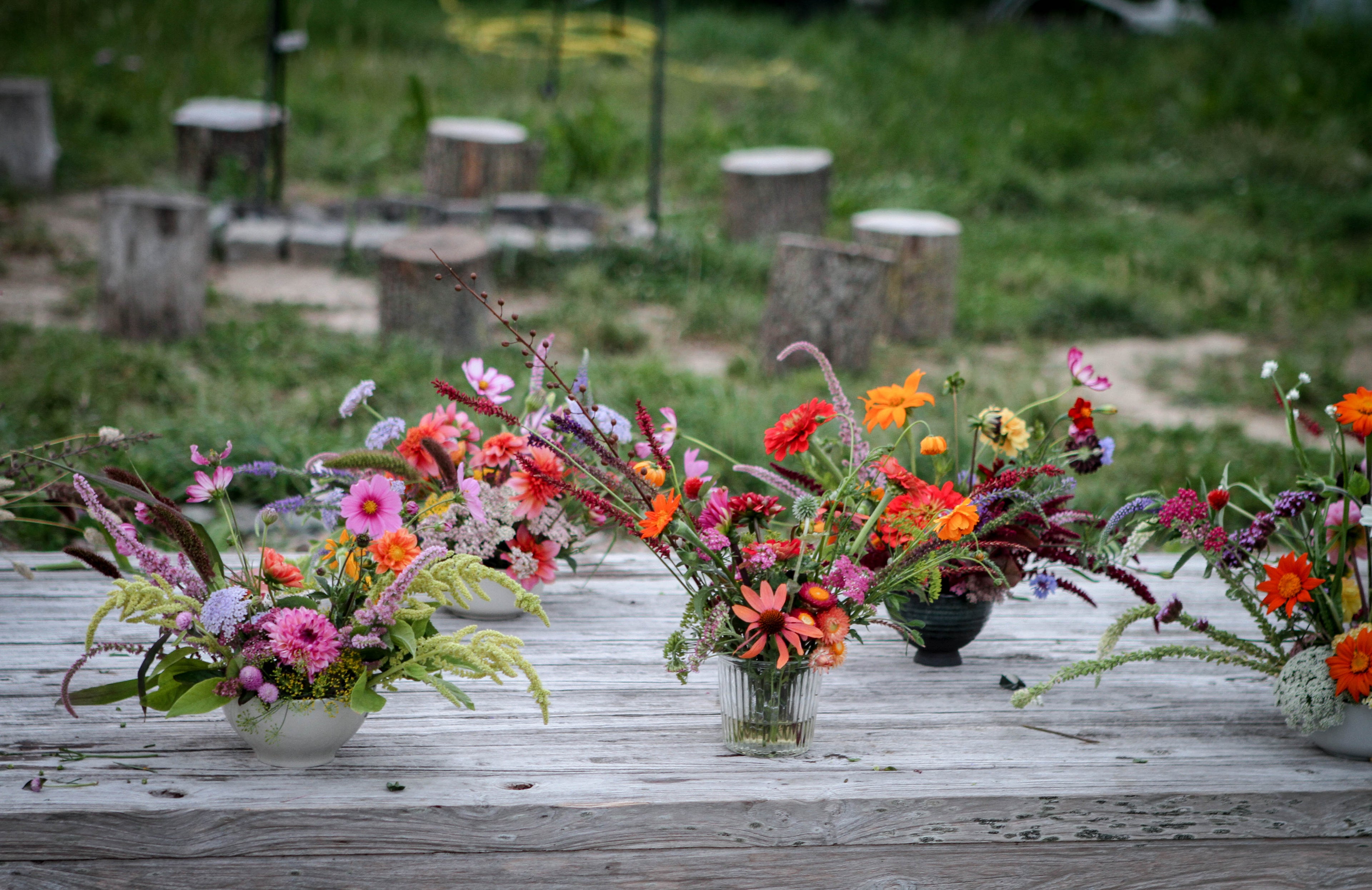 Natuurlijk schikken op het veld